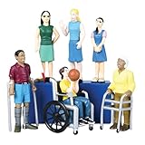 Creative Minds Marvel Education Diverse Abilities Toy Figure Set for Kids Ages 3+, Set of 6 Inclusive Toy Figurines with Wheelchairs, Canes, and More, Multicolor