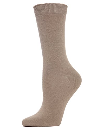 Image of MeMoi Women's Flat-Knit Rayan Blend Crew Socks