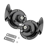 2 PCS Super Loud Train Horns for BMW R 1200 GS 2007-2012 R 1200 ADV, 300DB 12V Snail Air Horn Replacement Kit for Car Truck Motorcycle, Exterior Accessories,A Black