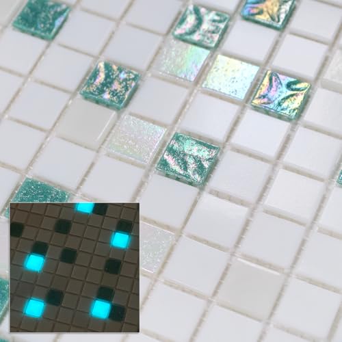 smafusion 11.5sqft Noctilucent Tiles for Accent Wall, Kitchen Backsplash, Swimming