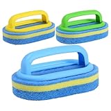 Reinigungsbürste für Badezimmer, Küche, Schwammbürste | Schrubbbürste mit ergonomischem Griff, Badewannen- und WC-Reiniger, Allzweck-Duschschwamm zum Schrubben mit ergonomischem Griff, 16 x 9,5 x 7,5