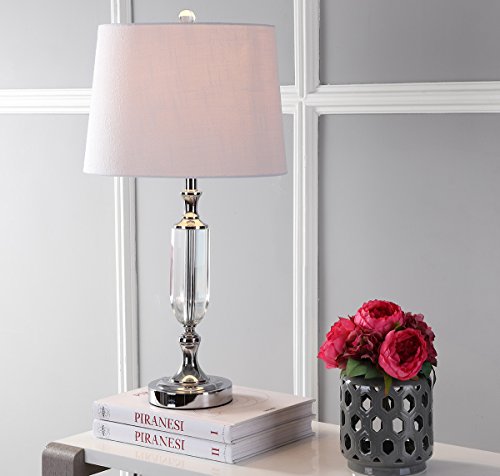 Jonathan Y Jyl2046A Bella 27" Crystal Led Table Lamp Glam Contemporary Bedside Desk Nightstand Lamp For Bedroom Living Room Office College Bookcase Led Bulb Included, Clear #TOP1