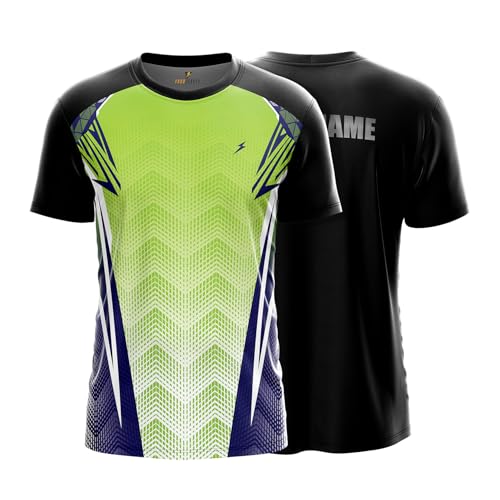 Image of YOURJERSEY Custom Sports Jersey for Men & Kids | Add Player Name | Personalised Cricket /Football /Badminton T-Shirt | Custom Team Jersey