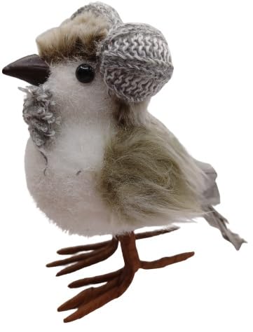 OnHoliday Winter Bird with Knitted Earmuffs and Bowtie Shelf Sitter Christmas Ornament
