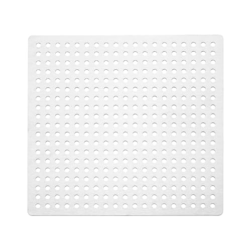 uxcell 1 Pcs Stainless Steel Floor Drain Cover, 4.9 Inches Shower Hair Catcher Drain Grate for Furniture Repair Bathroom Kitchen, Silver Tone(Square)