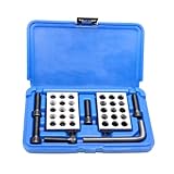 Yunnergo Pair of Ultra-Precision 1 x 2 x 3-Inch Parallel Blocks Set 23 Holes 0.0001 Precision with Case&Screws