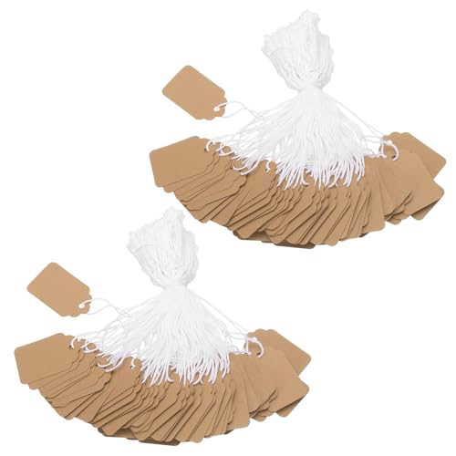 Étiquettes de prix en papier kraft marron PATIKIL pour étiquetage de bijoux et vêtements