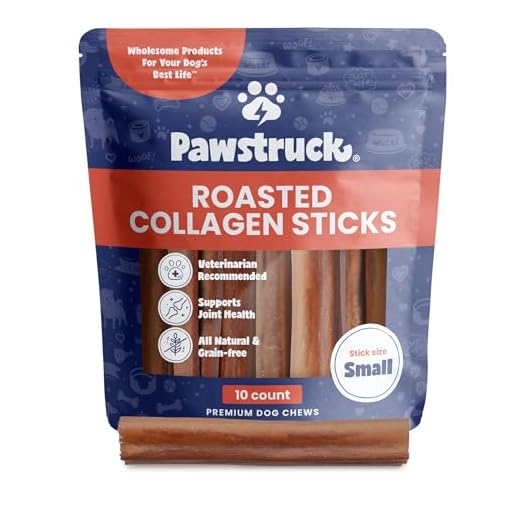 Pawstruck All Natural 5-6" Roasted Collagen Sticks for Dogs – Low Odor & Long-Lasting Bully Stick Alternative, Single Ingredient & Vet Approved – 10 Pack