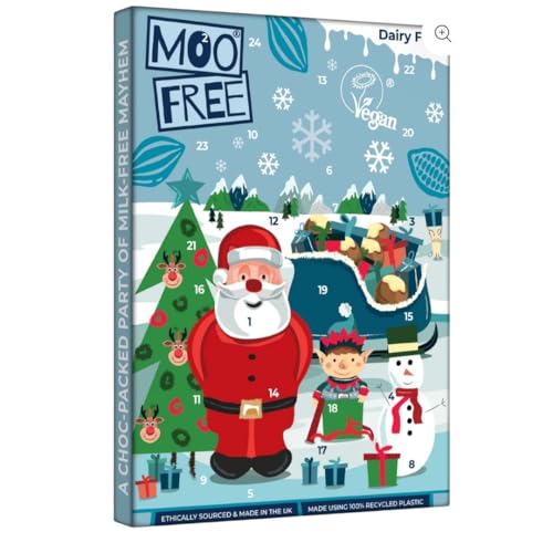 Moo Frees Adventskalender weiße Schokolade mit Dankeschön Aufkleber -...