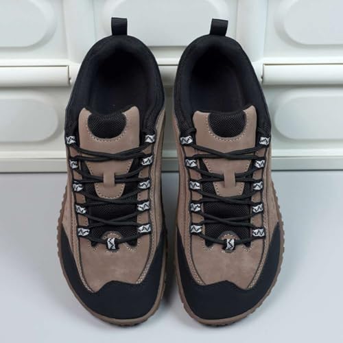 mitvr Mens Low-Top Hiking Shoes | Casual Outdoor Travel Shoes | Leather Fashion Sneakers | Anti-Slip,Comfortable,Light-Weight3