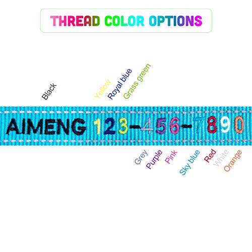 Personalized Dog Collar Adjustable Dog Collar Fadeproof Custom Embroidered With Pet Name And Phone Number, 11 Thread Color Options For Boy And Girl Dogs #TOP6
