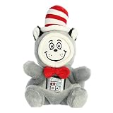 Aurora® Whimsical Dr. Seuss™ Astronaut Cat in The Hat Palm Pals™ Stuffed Animal - Magical Storytelling - Literary Inspiration - Gray 5 Inches