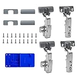 🔧[PRODUKTVORTEILE] 11,5 cm tiefes Scharnierschalendesign, 35 mm Lochverstärkung, erhöhen den Kraftbereich, machen die Schranktür zuverlässiger, hochwertige Feder, nie verformt, abnehmbares Scharnier.