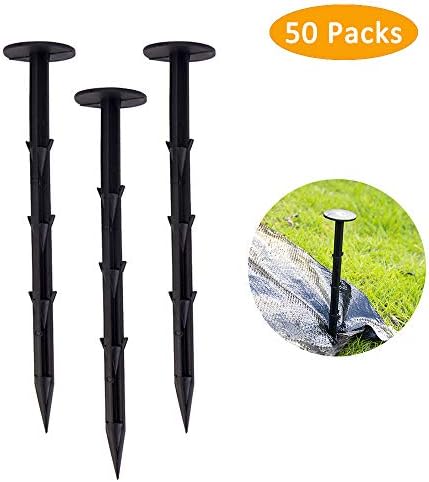 Plastic Edging Nails 8 Inches 50 Pack, Landscape Spikes Anchoring Stakes for Landscape Edging, Lawn Garden Border, Landscape Fabric, Weed Barrier and Paver Edging