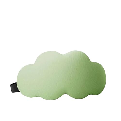 スリーピングアイマスク、女性と男性のユニバーサルクールフィーリング遮光スリープアイマスク、調節可能なストラップ付き昼寝アイマスク(グリーン)