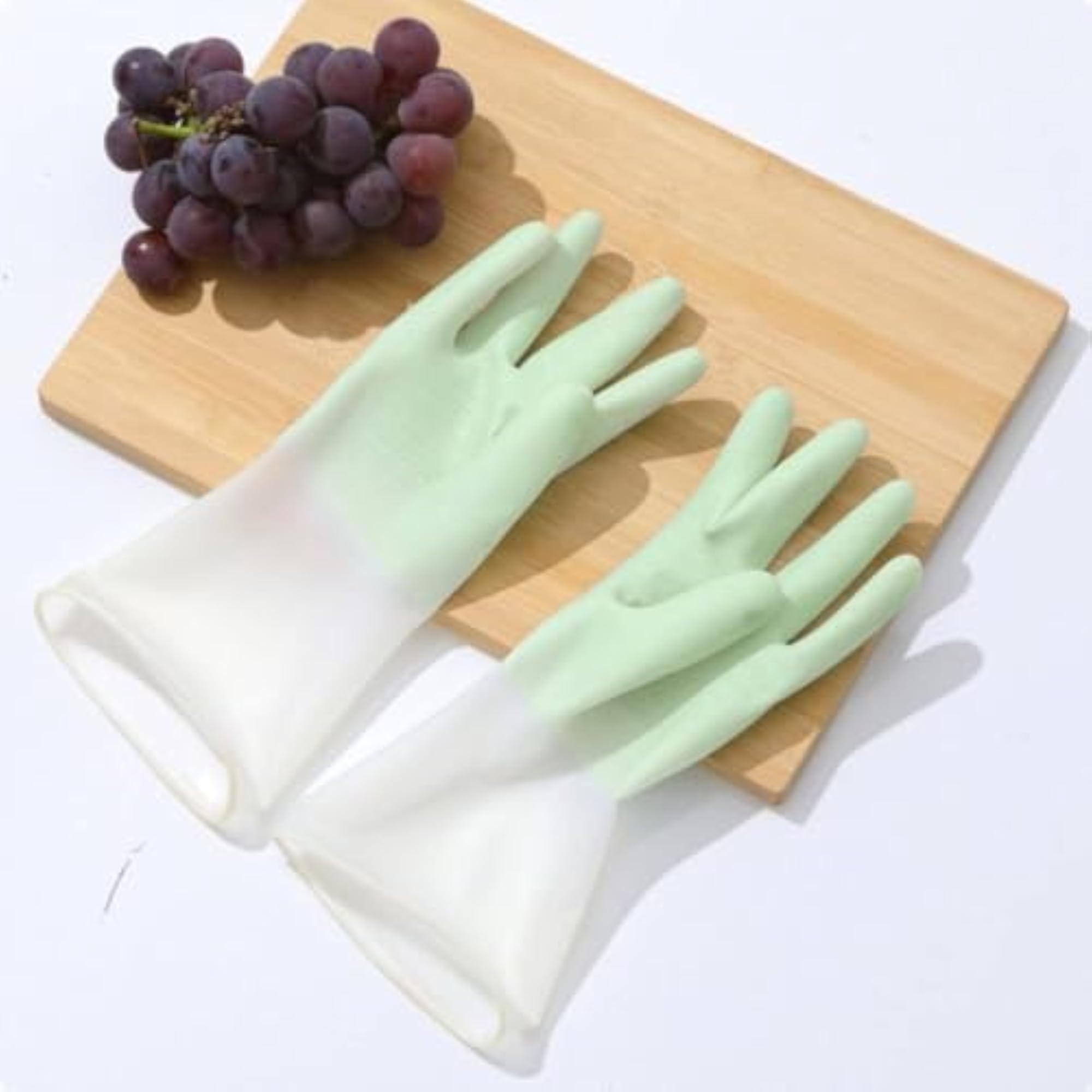 Long Cuff Waterproof Rubber Dishwashing Gloves, Pink