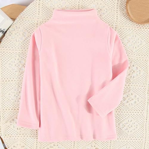Toddler Baby Girl Boys Basic Solid Color Turtleneck T-Shirt Kid Cotton Long Sleeve Pullover Blouse Tops2