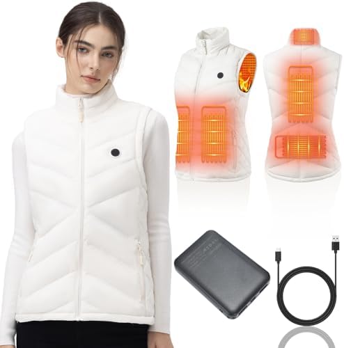 Gilet Chauffant Pour Femme Avec Batterie, Gilet Chauffant Électrique...