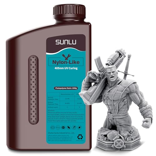SUNLU Nylon Resin Strong Durable 3D Printer Resin, Grey 1KG