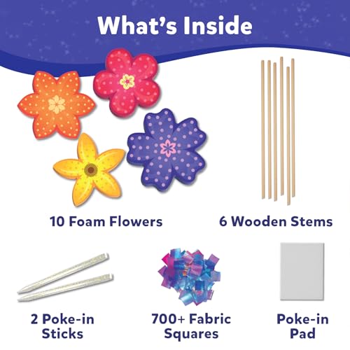 image for Skillmatics Poke-in Art - Flower Bouquet, Mess-Free Creative Activity,