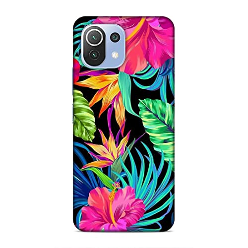 Image of Printed Mobile Back Hard Case Cover for Xiaomi Redmi 11 Lite /Xiaomi Redmi 11 Lite 5G / Xiaomi 11 Lite NE 5G | Floral, Flowers, Leaves -2185