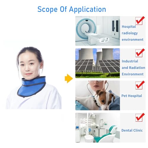 Avental de Chumbo Colar De Chumbo Da Tireoide Para Raios X, 0,35mmpb, Protetor De Pescoço De 0,5mmpb