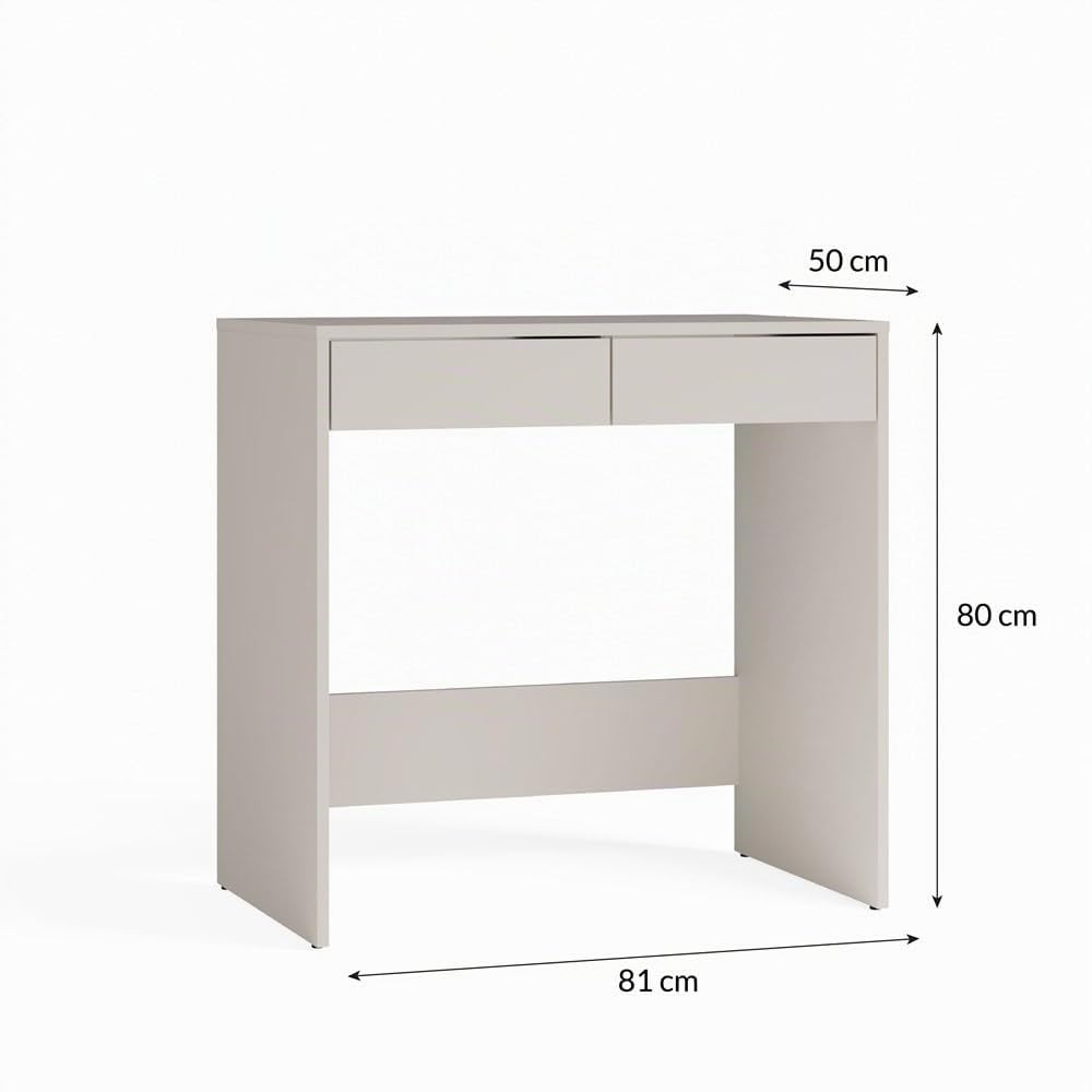 CDF Petit Bureau Cachemire avec 2 Tiroirs Design Minimaliste Compact