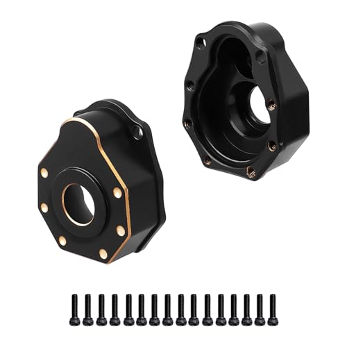 HobbyPark Outer Heavy Duty Brass Portal Covers Housings Weights for TRX4 TRX6 Upgrades Parts, fit Front or Rear Axles (2-Pack)