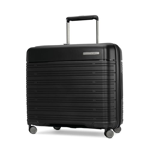 Image of Samsonite Elevation Plus - Medium Hardside Luggage - Scratch Resistant Polypropylene Shell, RightHeight Adjustable Handle, Integrated AirTag Holder, TSA Lock, WetPak Compartment - Triple Black