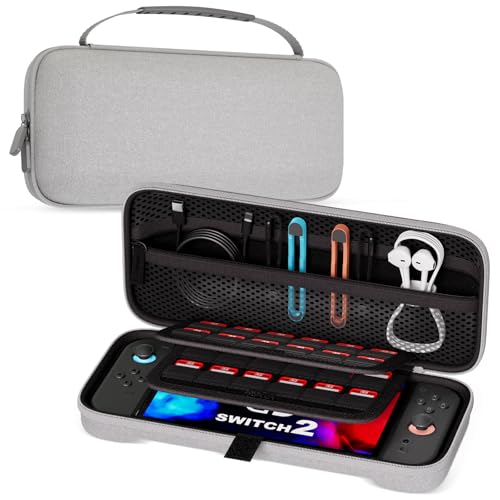 ProCase Carrying Case for Nintendo Switch 2 (2025) with 24 Game Card Slots, Hard Portable Travel Case Storage Bag Protective Pouch for 2025 Nintendo S