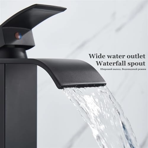 Robinet de vanité monté sur le pont avec mitigeur cascade salle de bains