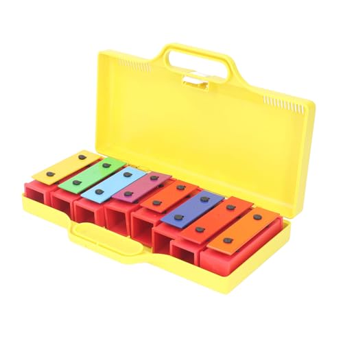 8 notas sinos ressonadores coloridos placas removíveis caixa de plástico instrumento de percussão ma