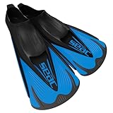 Seac Speed S, Kurze Schwimmflossen für das Training im Pool und im Freiwasser , blau, 40/41
