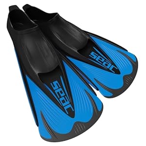 Seac Speed S, Kurze Schwimmflossen für das Training im Pool und im Freiwasser , blau, 40/41