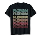Vorname Florian Deutscher Junge Retro Geburtstag Namensschild T-Shirt