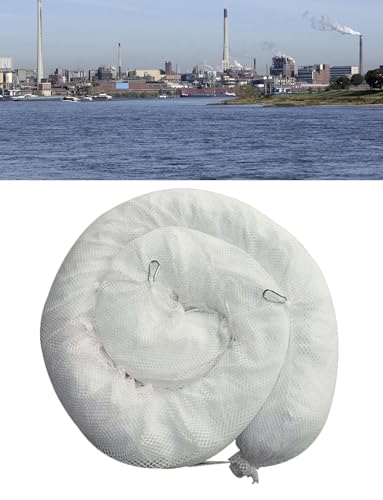 CHENWMZ 5 Pack Oil Only Floating Containment Boom | 9.8FT Sorbent Barrier for Oil Spills, Rivers, Docks & Stormwater Management | Durable & Eco-Friendly Solution