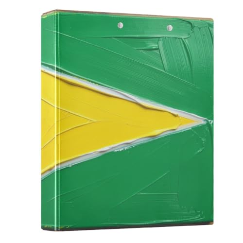 Classeur drapeau Guyanais Peystean en lot de 2 avec couverture rigide