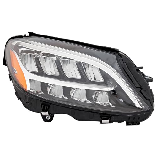 Headlamp Assembly Right Side Compatible with for 2019–2021 Mercedes-Benz C-Class – LED – Without Adaptive Headlight