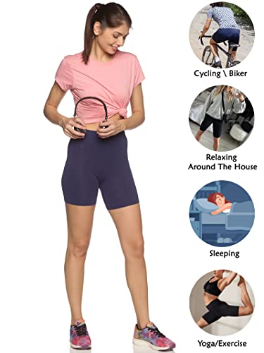 Image of OUTFLITS Ladies Cycling Shorts| Under Dress | Yoga Shorts | Workout Shorts | Running Shorts | Exercise Shorts | Gym Shorts for Womens