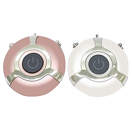 SAROAD 2 purificadores de cuello para colgar, elegante collar personal portátil, purificador de aire de iones negativos (oro rosa + blanco)