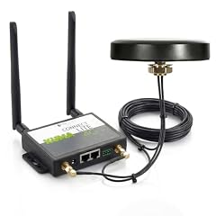 KUMA CONNECT PRO Unlocked 4G Router (150Mbps Kit) + O2 SIM (Rolling Subscription) | High Gain MiMo Outdoor Antenna for Caravan, Motorhome, Boat WiFi | Connect 32 Devices | UK/EU Internet 12V & 240V