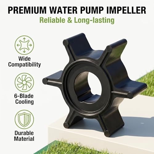 Image of Water Pump Impeller Replacement for Mercury & Tohatsu Outboards 2HP-6HP | Replaces OEM 369-65021-1, 47-16154-3, Sierra 18-3098 | Fits 2.5HP, 3.5HP, 4HP, 5HP