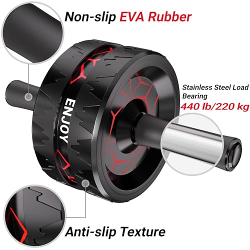 Readaeer Ab Roller Wheel, Ab Exercise Wheels Kit with Ab Roller, Resistance Bands, Knee Mat, Jump Rope, Push-Up Bar - Image 3