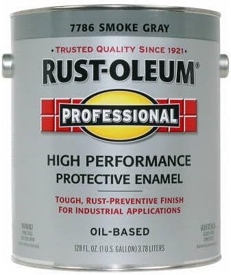 Rust-OLEUM K7786-402 Gray, Professional Enamel, Smoke, 1-Gallon, 1 Gallon (Pack of 1), 12 Fl Oz