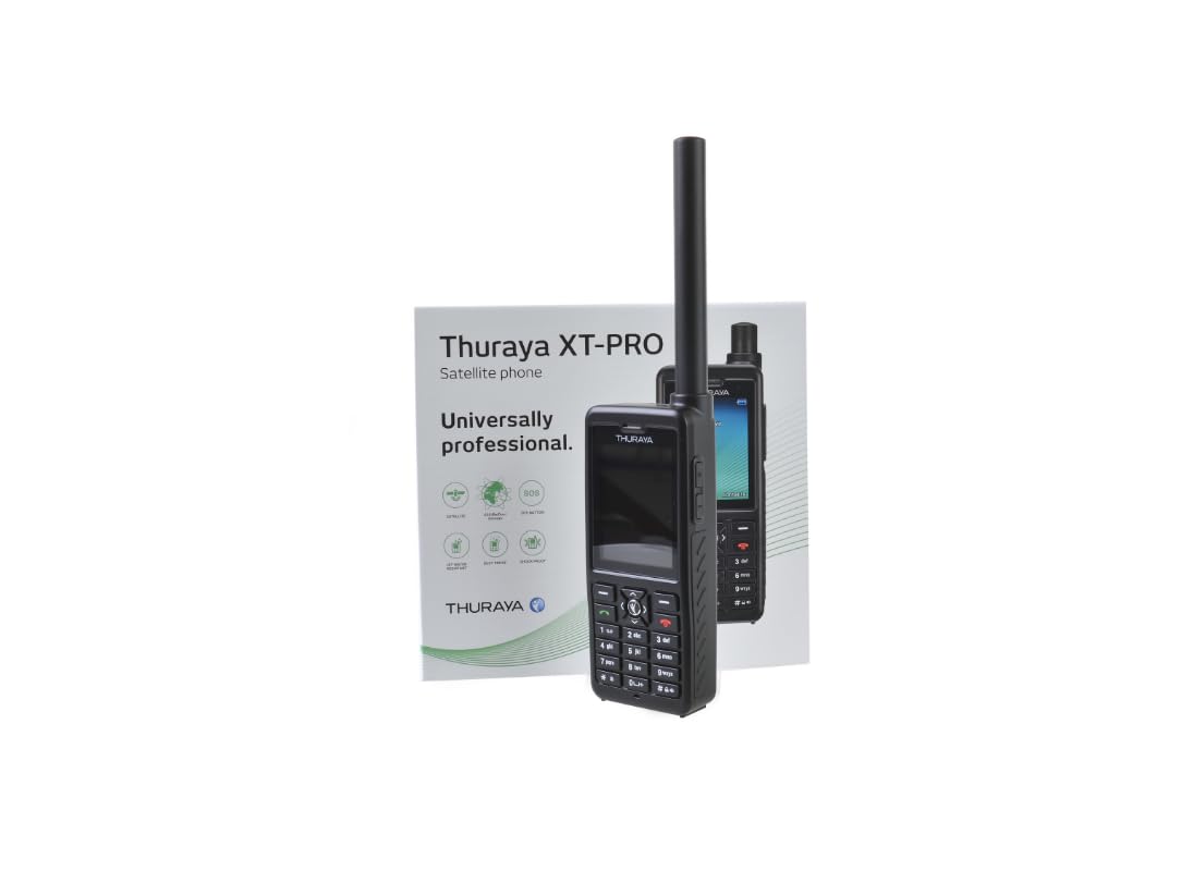 OSAT Thuraya XT Pro Satellitentelefon und NOVA SIM mit 10 Einheiten (11 Minuten) / 365 Tagen Gültigkeit - Schwarz
