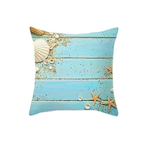 GREENLANS-1 Funda de cojín con diseño de Conchas de Estrellas de mar