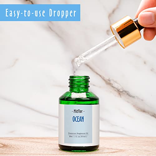 Image of Ocean Fragrance Oil, MitFlor Single Scented Oil, Large Size Premium Grade Fragrance Oil for Diffuser, Soap & Candle Making Scent, Fresh Aromatherapy Oil for Home Fragrance, 30ml