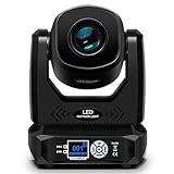 SHEHDS Moving Head Lights LED 100W Beam Effect 16 Degree 7 Dynamic & 6 Static Gobos 8 Colors Spotlights 6-Facet Prism DMX512 with RDM and Linear Focus Dj Stage Lights for Chrismas Wedding Party Dance