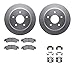 Dynamic Friction Company Rear Geospec Brake Rotors with 5000 Advanced Brake Pads includes Hardware 4512-48105