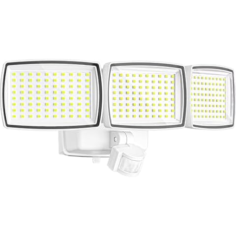 AIXPI Battery Powered Motion Sensor Outdoor Lights, 1500LM Flood Lights, IP65 Waterproof Security Lights,Motion Detector Lights Wireless for Outside, Yard White 1Pack Cover